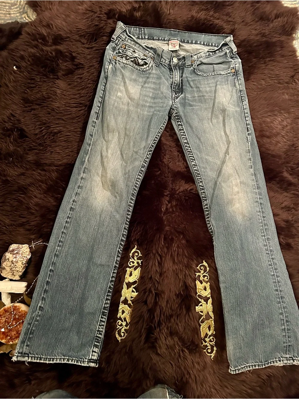 VINTAGE TRUE RELIGION SUPER T STRAIGHT LEG JEANS
